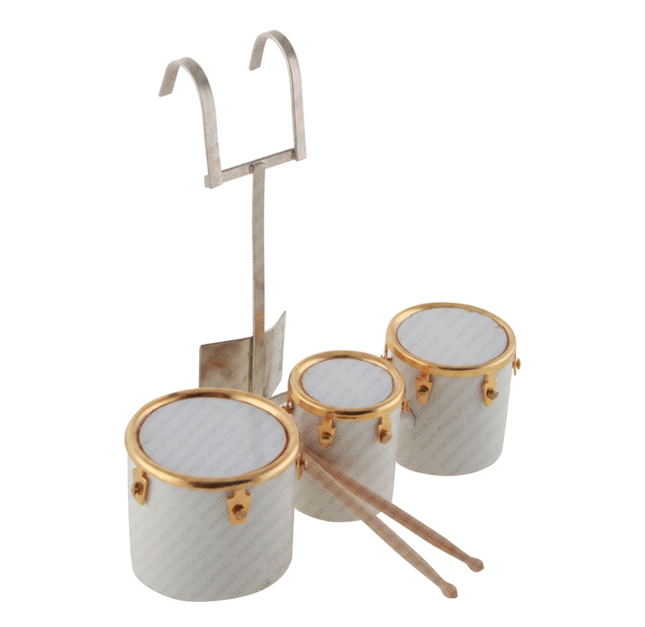 Miniature Drum Set Parts Musical Instrument Replica Gift